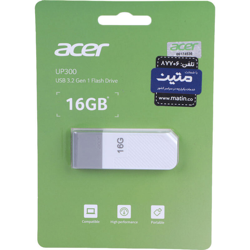 فلش 16 گیگ ایسر UP300 USB 3.2 - 2