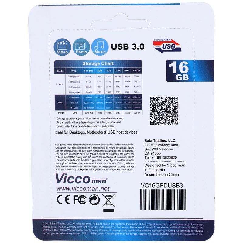 فلش 16 گیگ ویکومن ViccoMan VC381 USB3.0 - 2