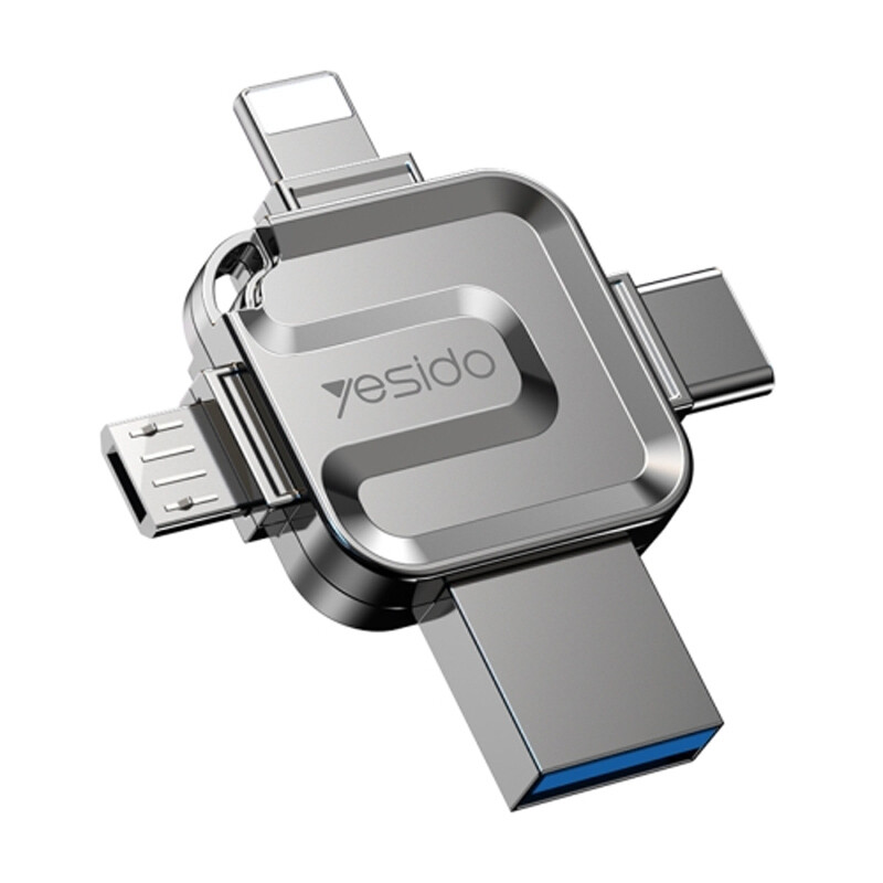 فلش 256 گیگ یسیدو Yesido FL15 OTG Type-C / Micro USB / Lightning USB3.0 - 3