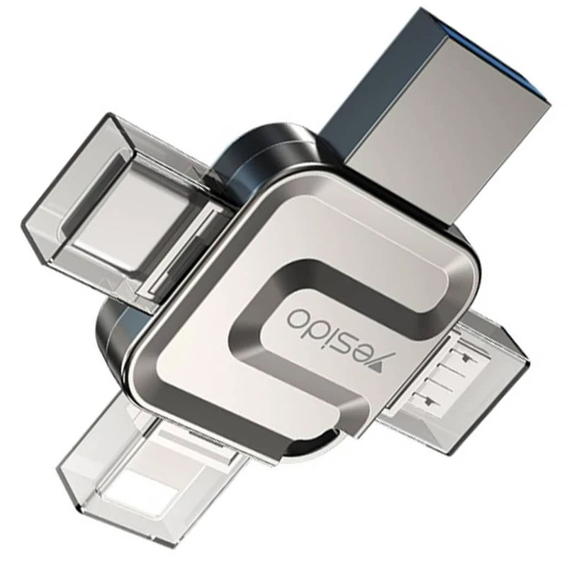 فلش 256 گیگ یسیدو Yesido FL15 OTG Type-C / Micro USB / Lightning USB3.0 - 4