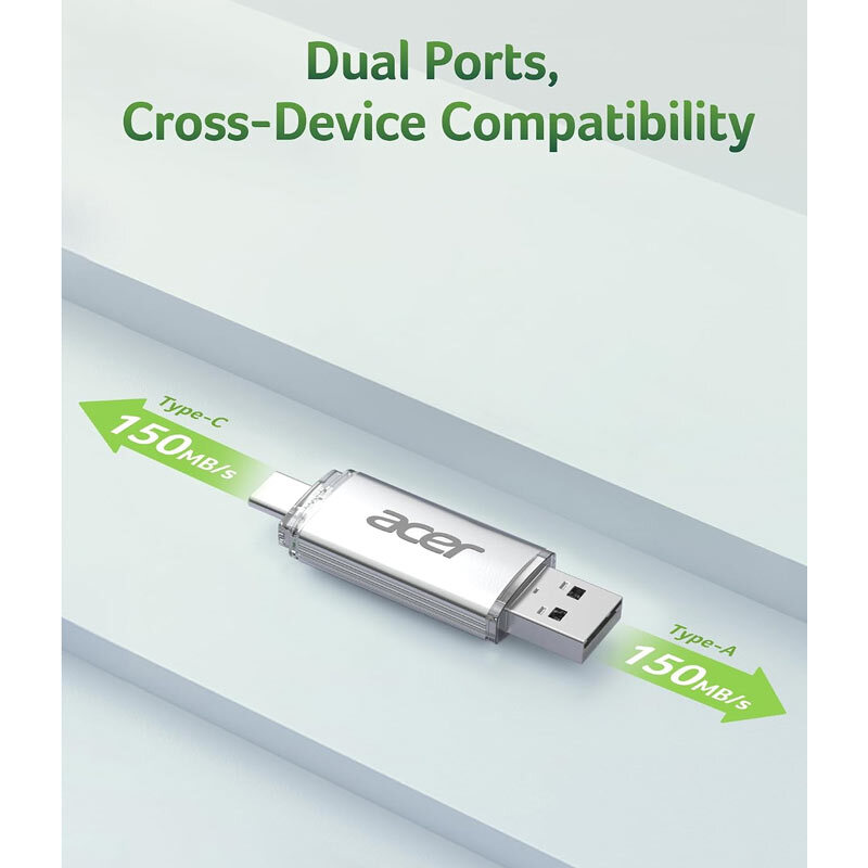 فلش 32 گیگ ایسر UT300 OTG Type-C USB3.2 - 8