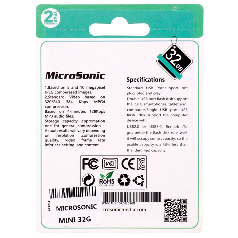 فلش 32 گیگ میکروسونیک Microsonic Drive Mini
