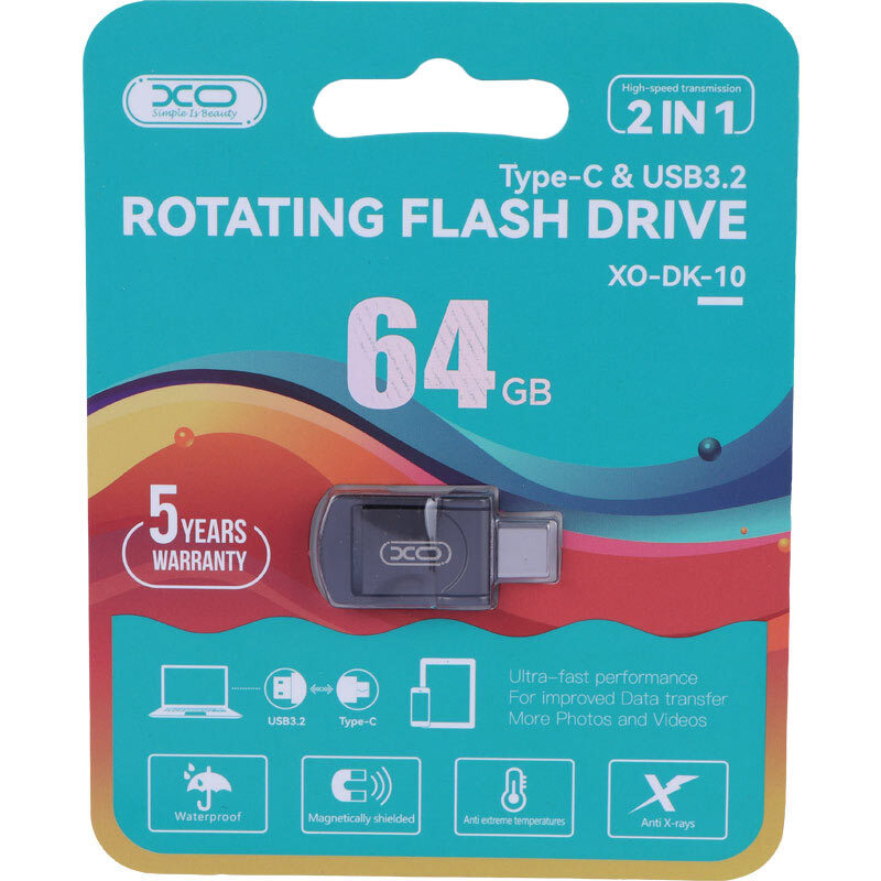 فلش 64 گیگ ایکس او XO-DK-10 OTG Type-C USB3.2 - 2