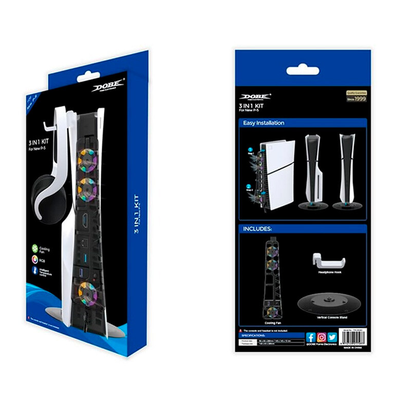 فن خنک کننده و پایه نگهدارنده هدفون و کنسول PS5 Slim دابی TP5-3538D - 6