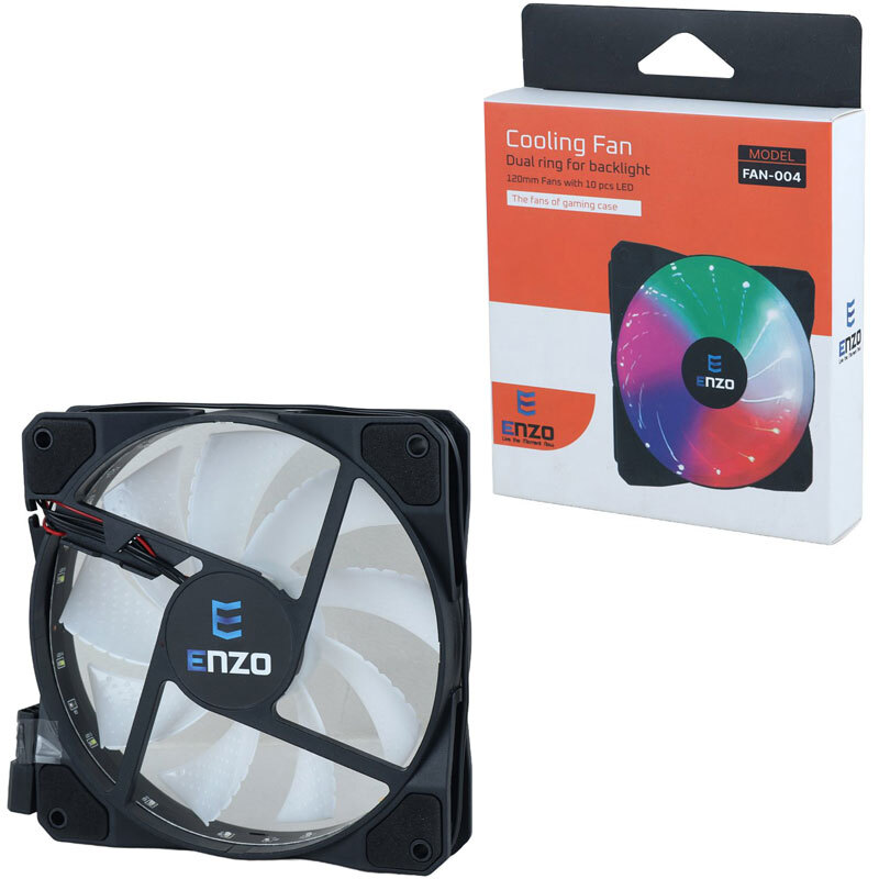 فن کیس انزو FAN-004 RGB سایز 120 میلی متری