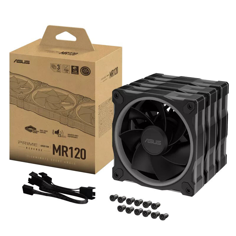 فن کیس ایسوس Prime MR120 ARGB Reverse Blade سایز 120 میلی متری بسته 3 عددی - 2