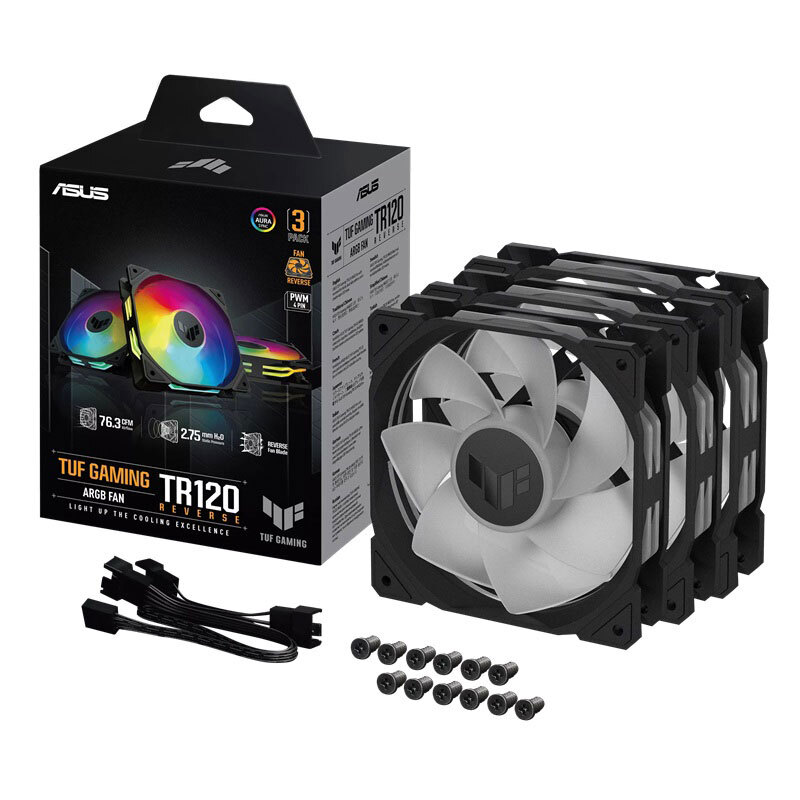 فن کیس ایسوس TUF Gaming TR120 ARGB Reverse Blade سایز 120 میلی متری بسته 3 عددی - 2