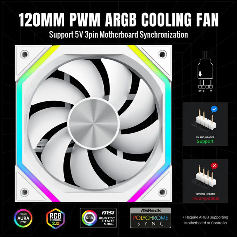 فن کیس گیم مکس FN12A-N2-W سایز 120 میلی متری - 6
