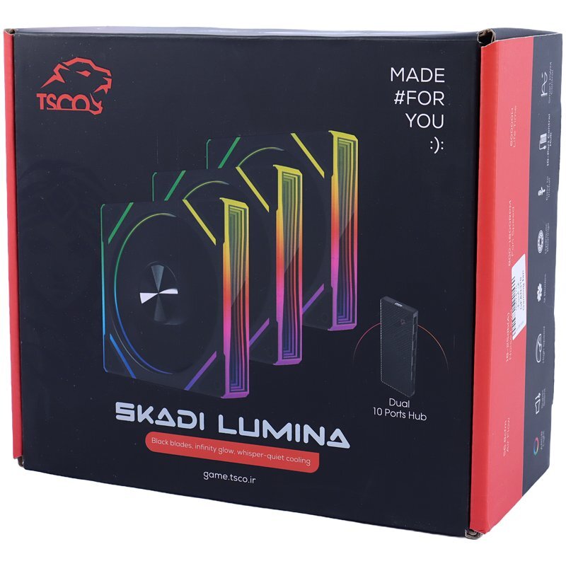 فن کیس تسکو Skadi Lumina GFAN 310 سایز 120 میلی متری بسته 3 عددی - 2