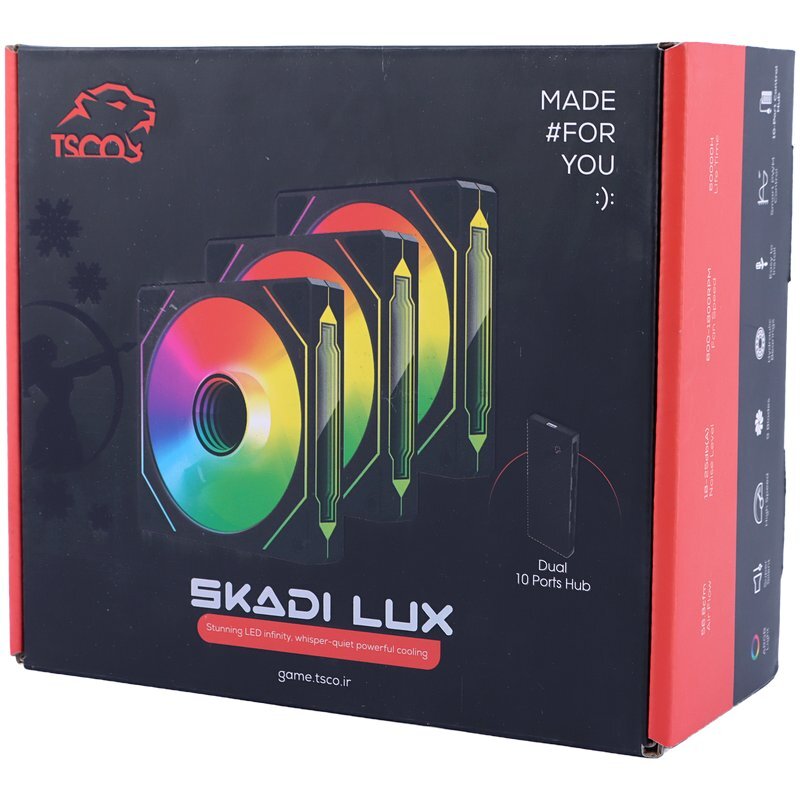 فن کیس تسکو Skadi Lux GFAN 305 سایز 120 میلی متری بسته 3 عددی - 2
