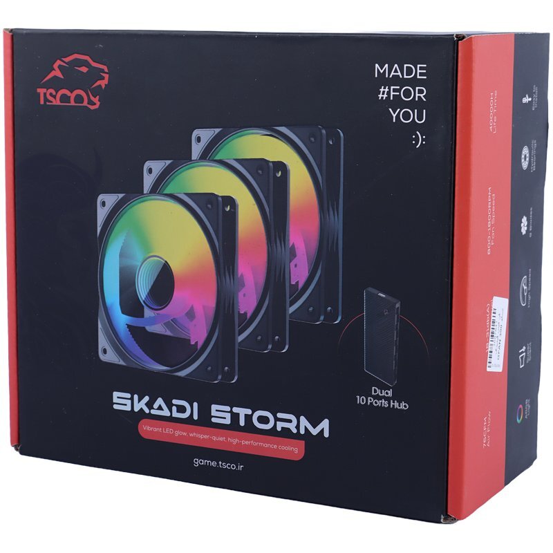 فن کیس تسکو Skadi Storm GFAN 300 سایز 120 میلی متری بسته 3 عددی - 2