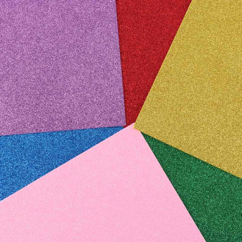فوم رنگی اکلیلی Glitter Eva Foam A4 بسته 10 عددی - 7