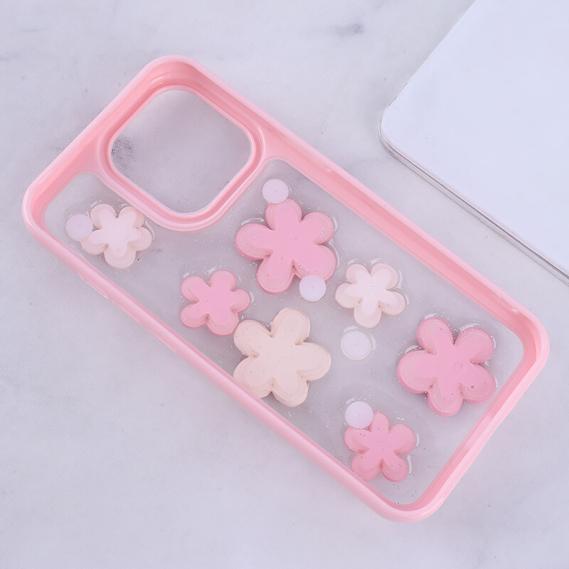 قاب اکلیلی آیفون iPhone 13 Pro نرگس صورتی برجسته - 2
