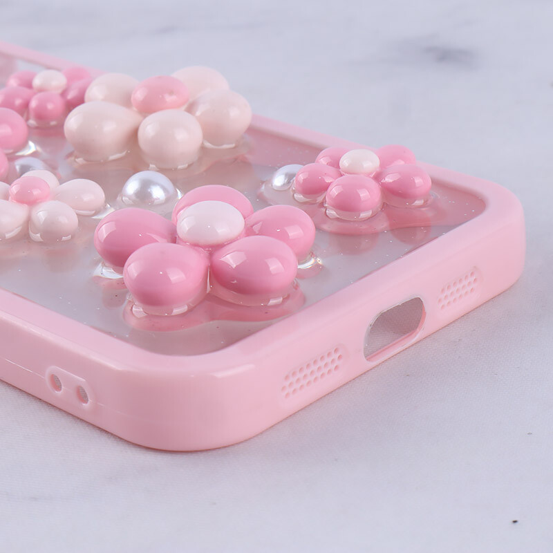 قاب اکلیلی آیفون iPhone 13 Pro نرگس صورتی برجسته - 5