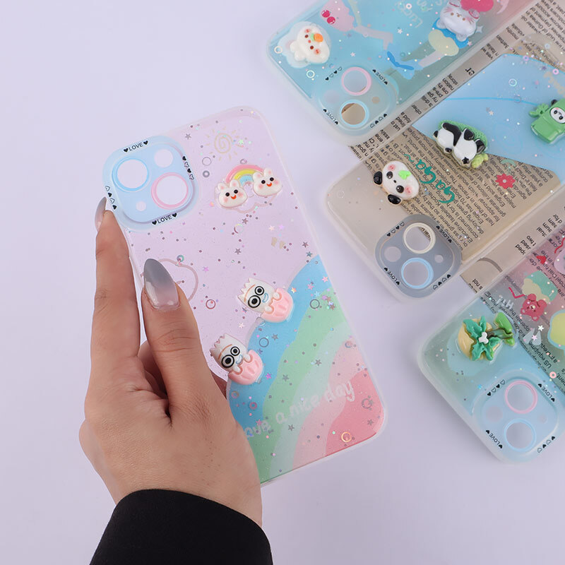 قاب اکلیلی آیفون iPhone 13 طرح Love محافظ لنزدار - 3