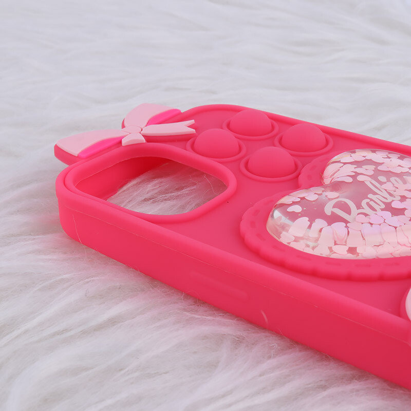 قاب آکواریومی پاپیتی آیفون iPhone 13 / 14 طرح Barbie - 5