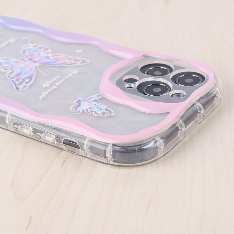 قاب Butterfly آیفون iPhone 12 Pro Max پاستیلی آویزدار محافظ لنزدار - 8