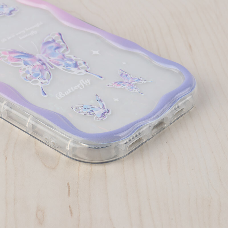 قاب Butterfly آیفون iPhone 13 Pro Max پاستیلی آویزدار محافظ لنزدار - 8