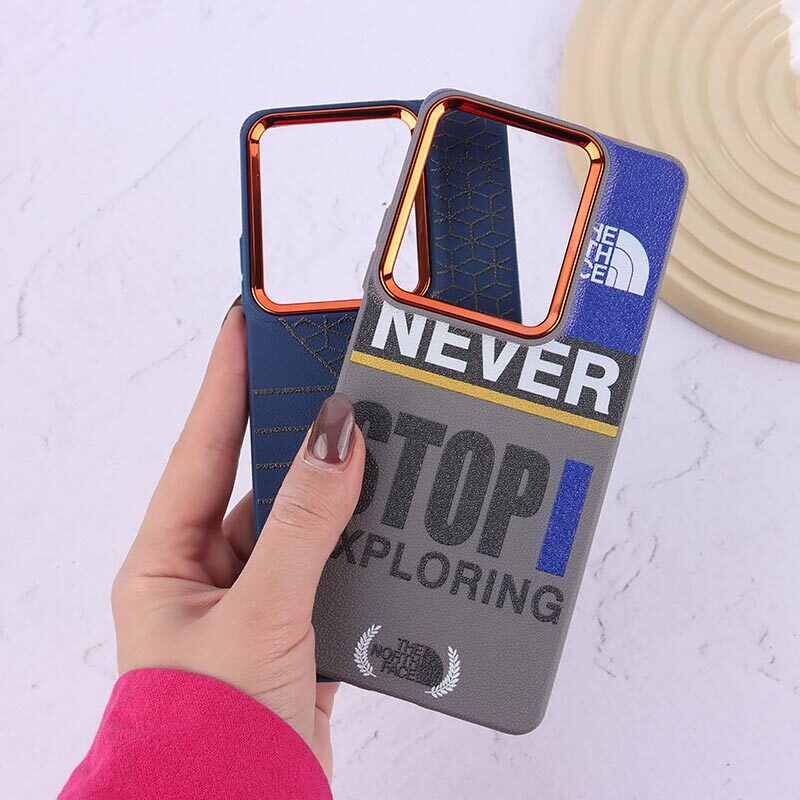 قاب چرمی شیائومی Redmi Note 14S طرح دار دور محافظ لنز متال - 4