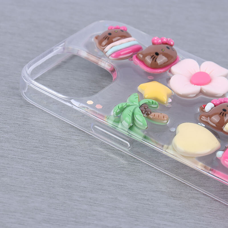 قاب Hello Kitty In The Beach آیفون iPhone 13 / 14 عروسکی برجسته - 4
