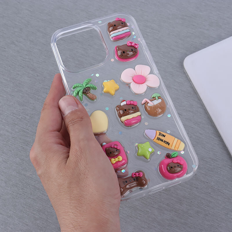 قاب Hello Kitty In The Beach آیفون iPhone 16 Pro Max عروسکی برجسته - 2