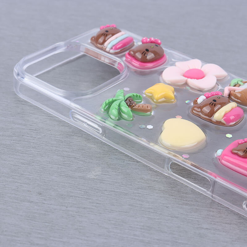 قاب Hello Kitty In The Beach آیفون iPhone 16 Pro Max عروسکی برجسته - 4