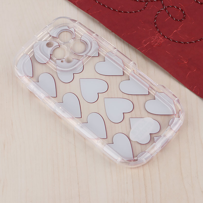 قاب Love Story آیفون iPhone 16 Pro Max طرح قلب محافظ لنزدار - 3