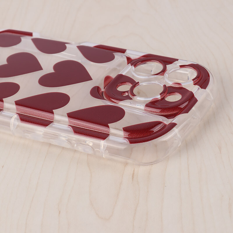 قاب Love Story آیفون iPhone 16 Pro طرح قلب محافظ لنزدار - 4
