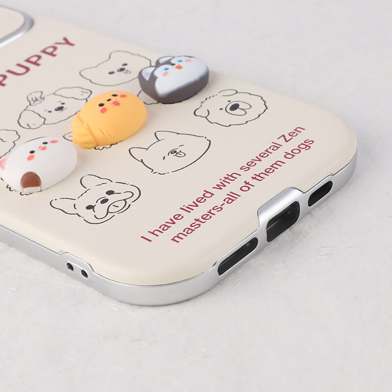 قاب Lucky Puppy آیفون iPhone 13 Pro Max عروسکی برجسته محافظ لنزدار - 5
