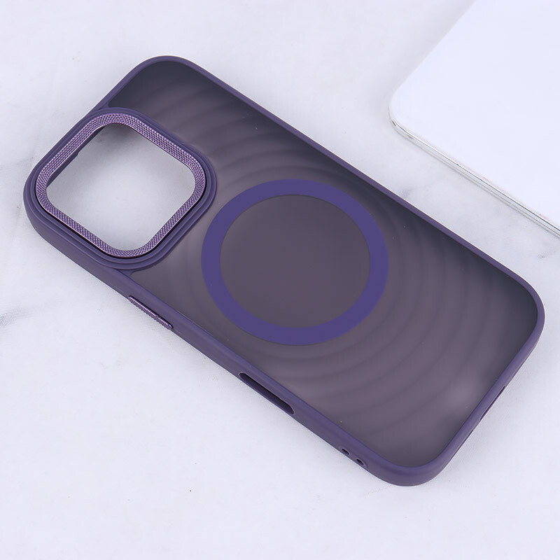 قاب مگ سیف آیفون iPhone 16 Pro پشت مات طرح موج - 6
