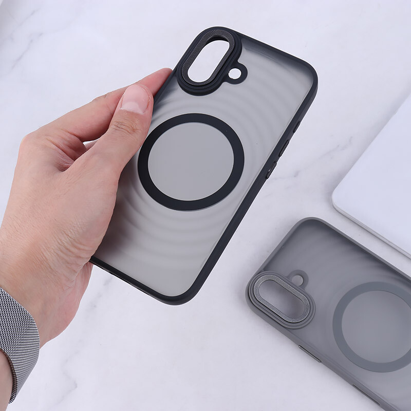 قاب مگ سیف آیفون iPhone 16 پشت مات طرح موج - 2