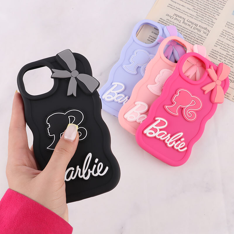 قاب موج دار آیفون iPhone 13 / 14 طرح Barbie برجسته - 2