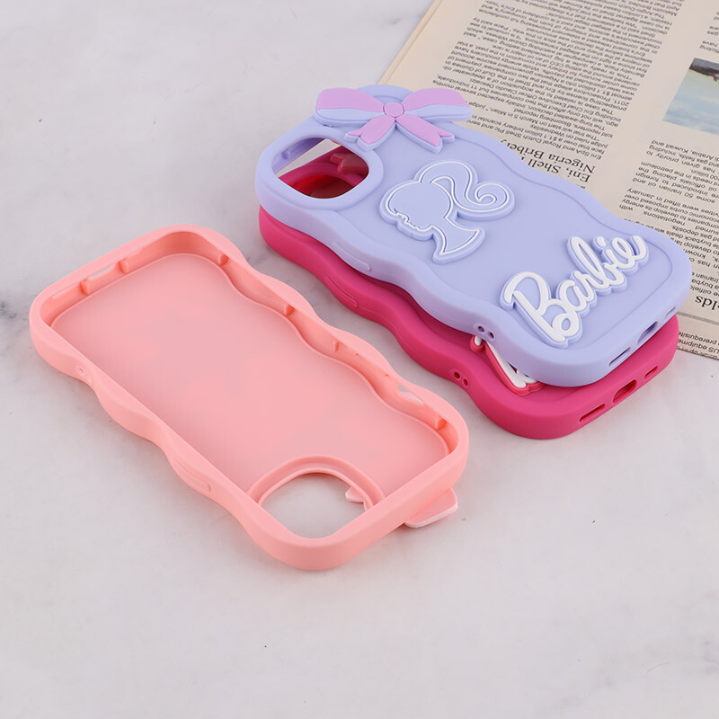 قاب موج دار آیفون iPhone 13 / 14 طرح Barbie برجسته - 3