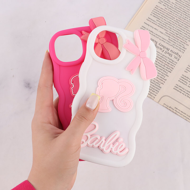 قاب موج دار آیفون iPhone 13 / 14 طرح Barbie برجسته - 4