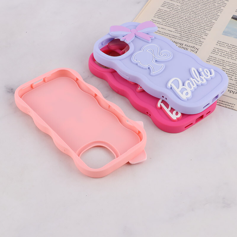 قاب موج دار آیفون iPhone 15 طرح Barbie برجسته - 3