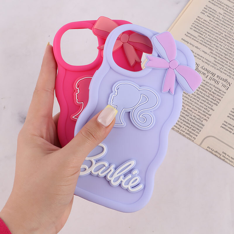 قاب موج دار آیفون iPhone 15 طرح Barbie برجسته - 4