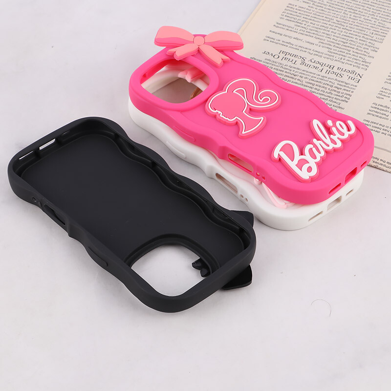 قاب موج دار آیفون iPhone 16 Pro طرح Barbie برجسته - 3