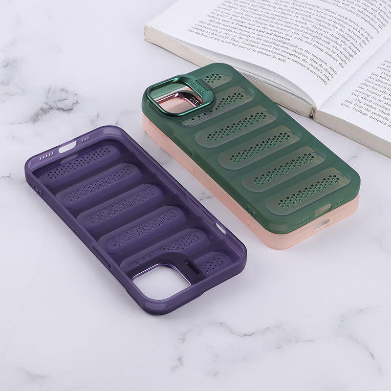 قاب پافر توری دار ژله ای آیفون iPhone 13 /14 استندشو - 4