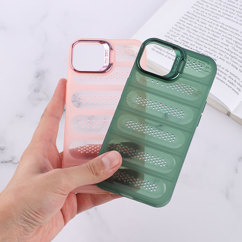 قاب پافر توری دار ژله ای آیفون iPhone 13 /14 استندشو - 5