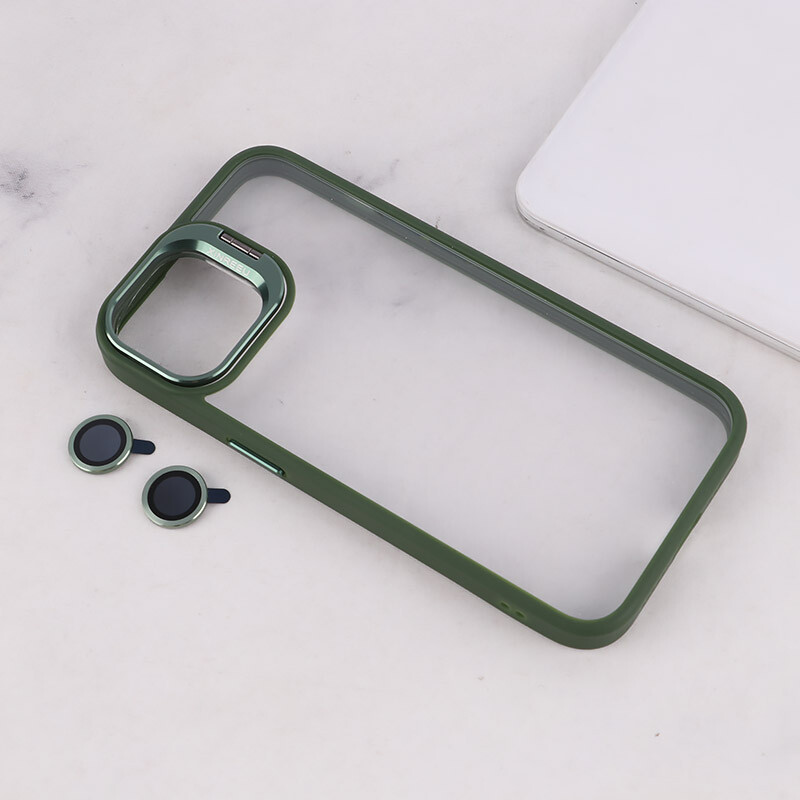 قاب PC آیفون iPhone 13 /14 استندشو با محافظ لنز رینگی - 6