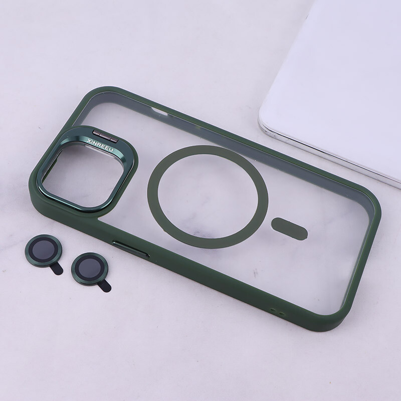 قاب PC مگ سیف آیفون iPhone 15 استندشو با محافظ لنز رینگی - 7