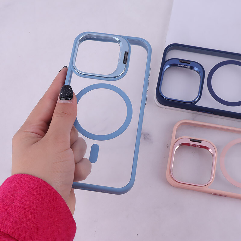 قاب PC مگ سیف آیفون iPhone 15 Pro استندشو با محافظ لنز رینگی - 2
