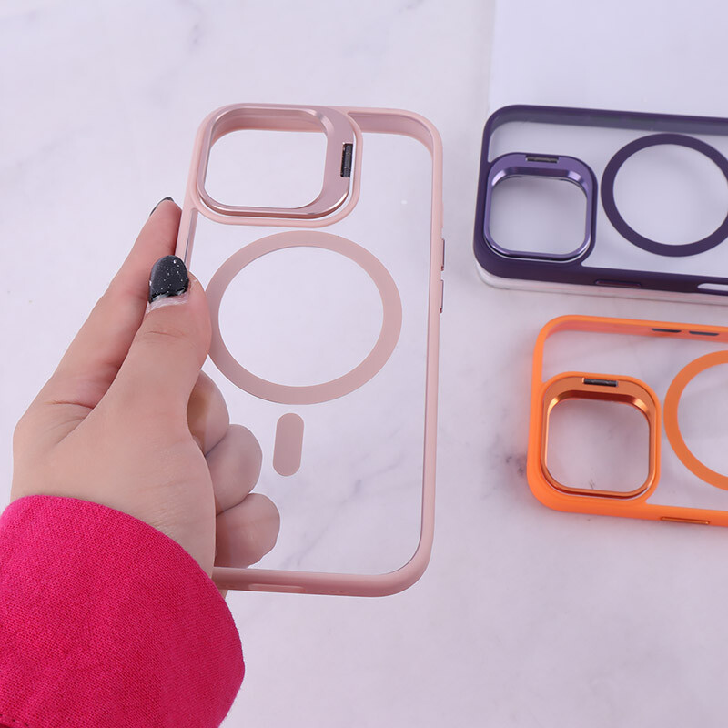 قاب PC مگ سیف آیفون iPhone 16 استندشو با محافظ لنز رینگی - 2