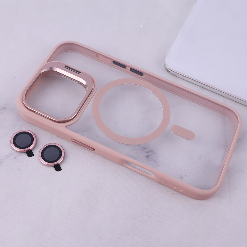 قاب PC مگ سیف آیفون iPhone 16 استندشو با محافظ لنز رینگی - 6