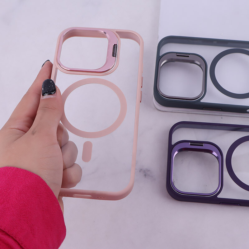 قاب PC مگ سیف آیفون iPhone 16 Pro استندشو با محافظ لنز رینگی - 2