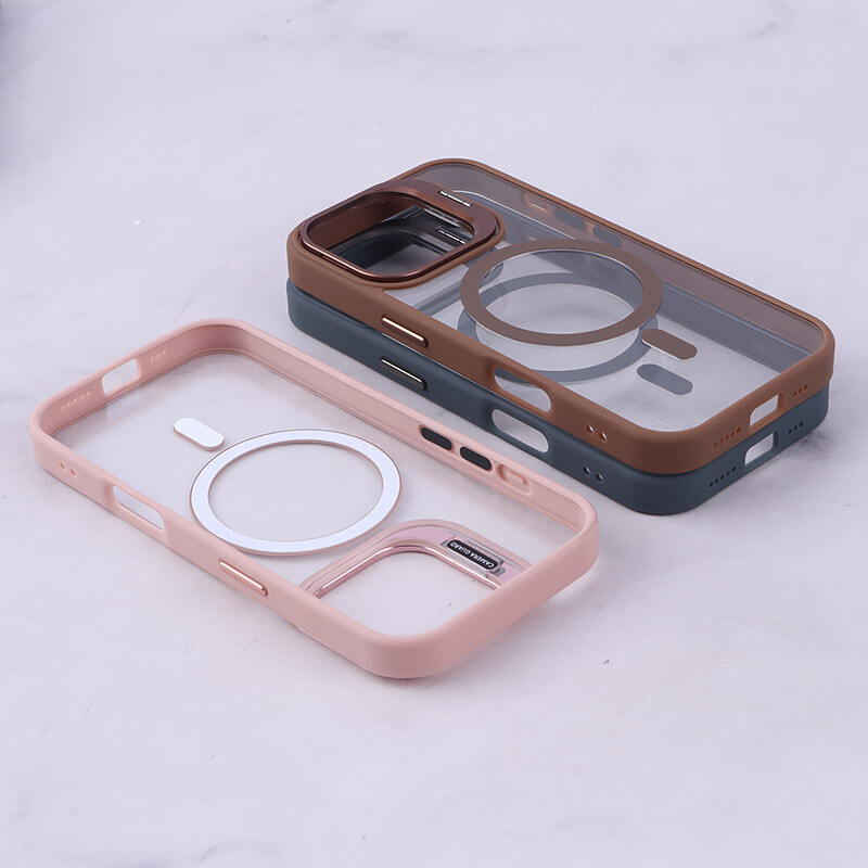 قاب PC مگ سیف آیفون iPhone 16 Pro استندشو با محافظ لنز رینگی - 4