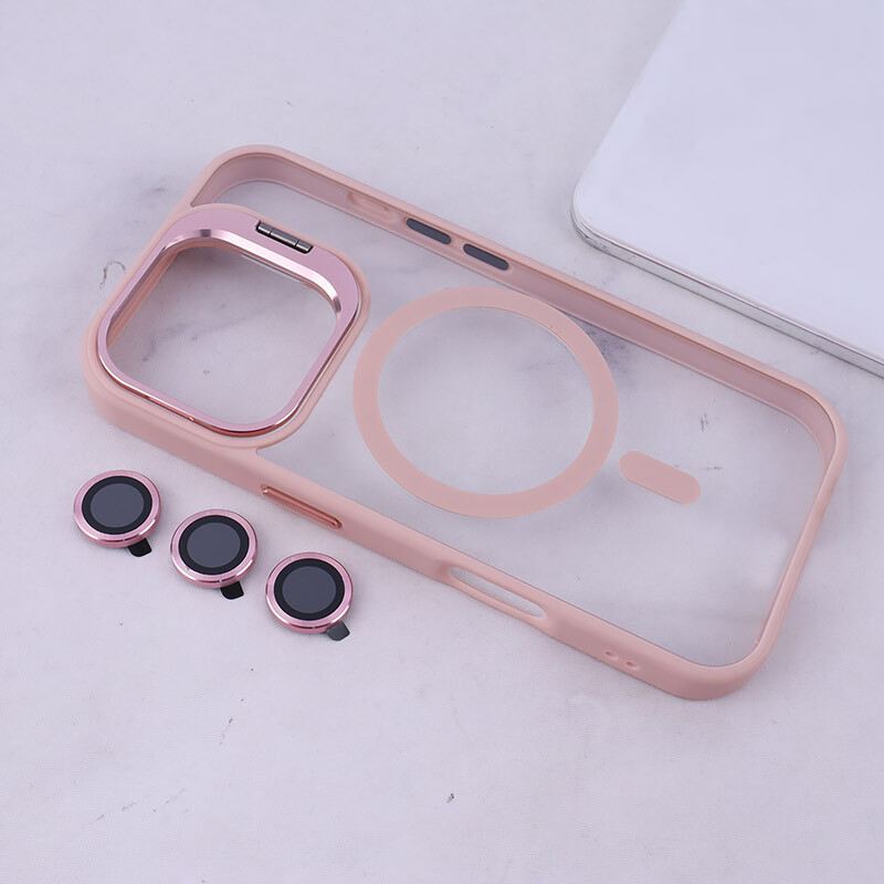 قاب PC مگ سیف آیفون iPhone 16 Pro استندشو با محافظ لنز رینگی - 6