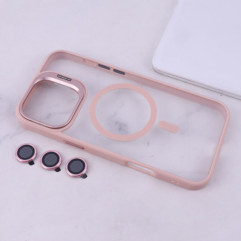 قاب PC مگ سیف آیفون iPhone 16 Pro Max استندشو با محافظ لنز رینگی - 6