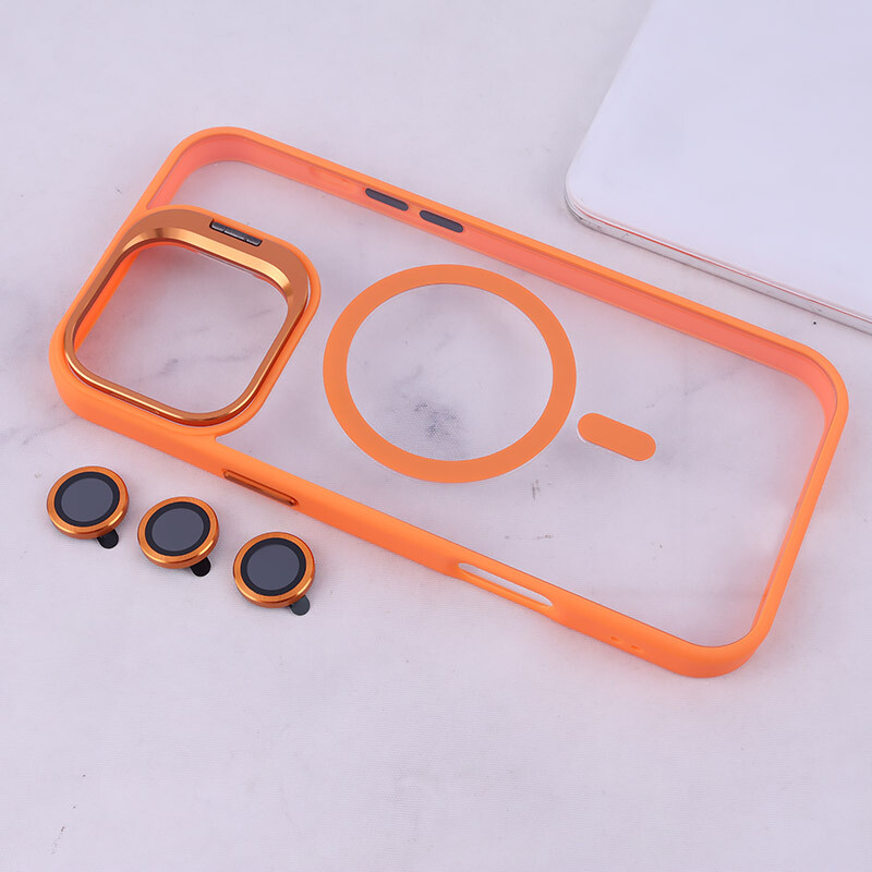 قاب PC مگ سیف آیفون iPhone 16 Pro Max استندشو با محافظ لنز رینگی - 7