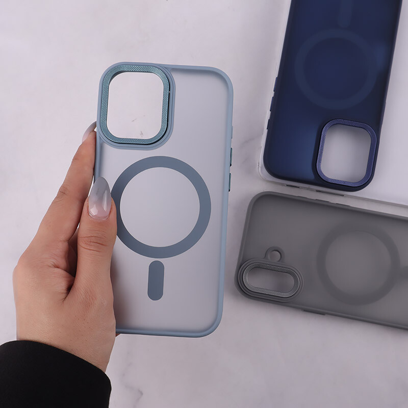 قاب PC مگ سیف آیفون iPhone 16 پشت مات محافظ لنز متال - 5
